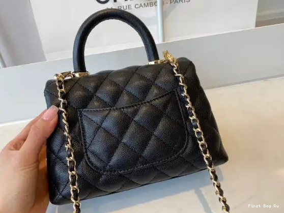 First Bag Ru MINI CHANEL TOP FLAP HANDLE BAG WITH 0706